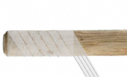 Holzmast mit Beschichtung